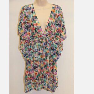 NWT Profile Swimsuit Bikini Cover up Tunic Dress Sz S Multi